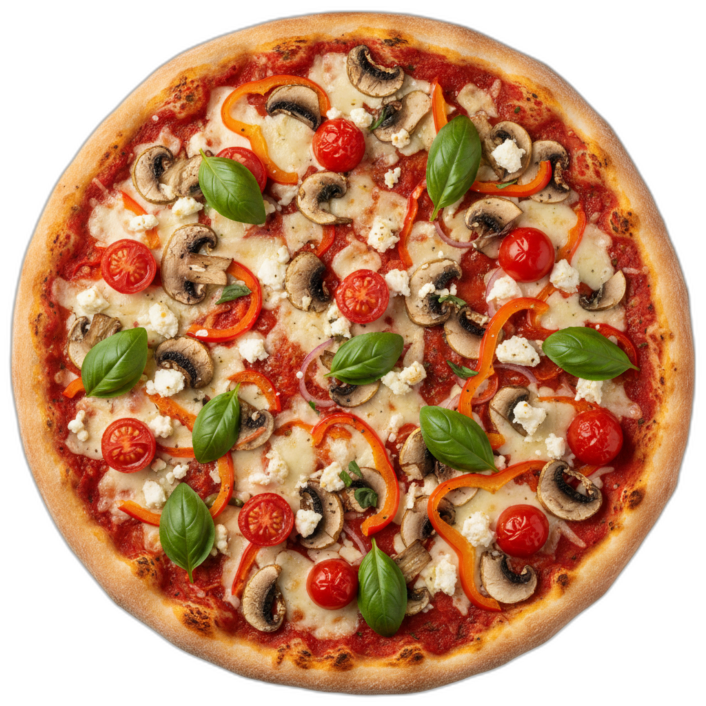 Fersk pizza klar for levering
